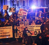 Riots in demonstration Pegida