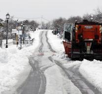 Snow blocks roads Spain