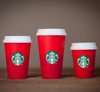 Starbucks stops with Christmas symbols