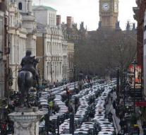 Taxi Protest in London leading to traffic chaos