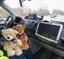 Teddy bears on patrol with police Estonia