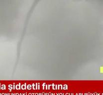 Tornado at airport Turkey: 12 injured, buses blow