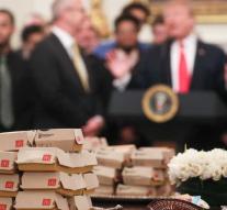 Trump again treats athletes to fast food