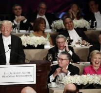 Trump and Clinton jokes at charity dinner