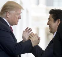 Trump receives Japanese president Abe