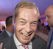 UKIP leader Nigel Farage stepping on