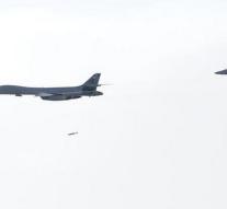 US bombers practice at North Korea