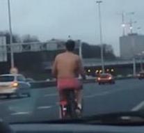 Vlogger will visit police after cycling A4 in pink underwear