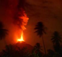 Volcano eruption on Sulawesi