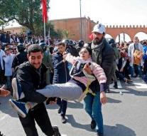 Water cannon deployed against teachers in Morocco