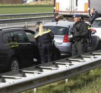 Weather traffic jams on Belgian-French border