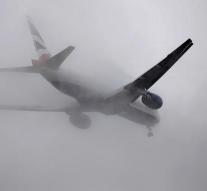 Winter weather affects air traffic London