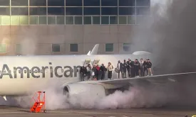 Plane Catches Fire After Landing in Denver