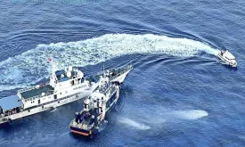 Tensions Rise as 'Aggressive' China Deploys Water Cannon in Disputed South China Sea Island