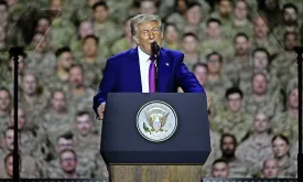 Trump Visits Troops in Qatar and Raises Idea of Third Term Again