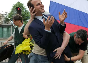 Greenpeace Steals Wax Figure of Macron for Anti-Russian Protest