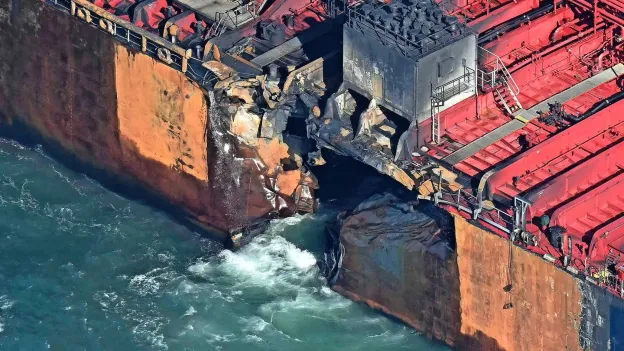 Arrest Made After Collision and Inferno on Oil Tanker off British Coast