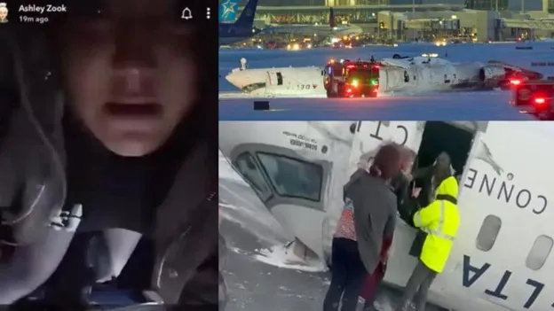 Delta Airlines Passenger Plane Flips Over During Emergency Landing