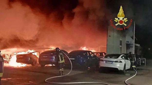 Fire at Tesla Dealer in Rome Raises Suspicions of Arson