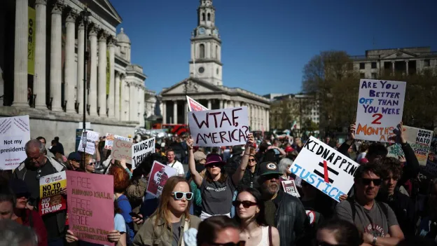 Hundreds Protest Against Trump and Musk in Europe