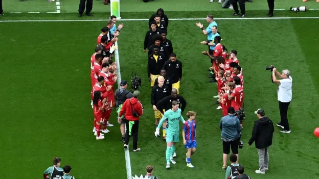 Liverpool and Crystal Palace Exchange Guard of Honor Tributes