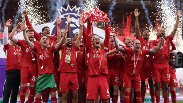 Liverpool Celebrates 20th Premier League Title with Fans at Anfield