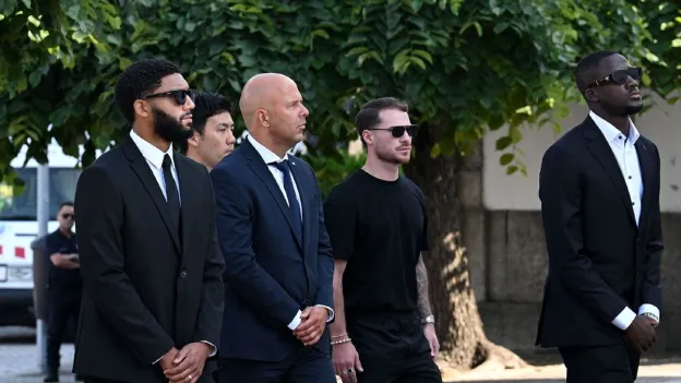 Liverpool Players and Fans Mourn Diogo Jota and Brother at Funerals in Portugal