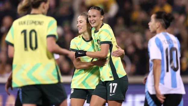 Matildas Shine in 4-1 Victory Over Argentina as Montemurro Watches On