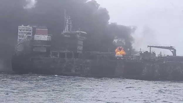 Missing Crew Member After Freight Ship Collision with Sodium Cyanide
