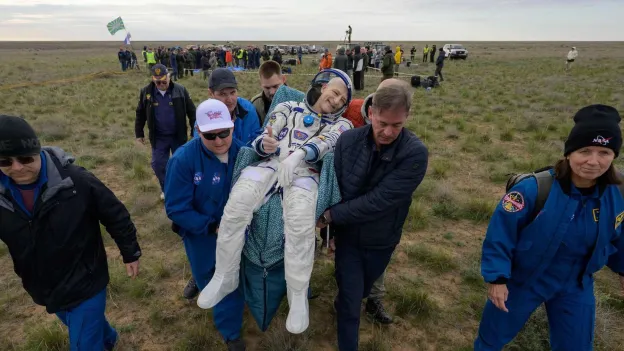 NASA Astronaut and Two Russians Safely Return from ISS