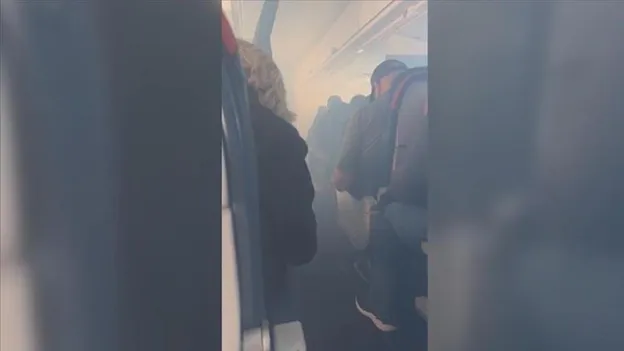 Panic on Plane as Cabin Fills with Smoke