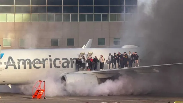 Plane Catches Fire After Landing in Denver