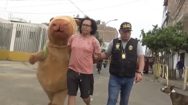 Police Officer in Capybara Costume Conducts Drug Raid