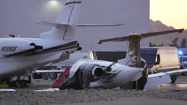 Private Jet of Rock Star's Skids Off Runway, Collides with Parked Jet in Arizona