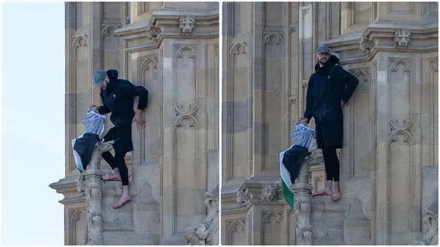 Protester Ends Big Ben Flag Demonstration in UK