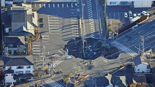 Search for Man (74) in Sinkhole in Japan Stopped After Two Weeks