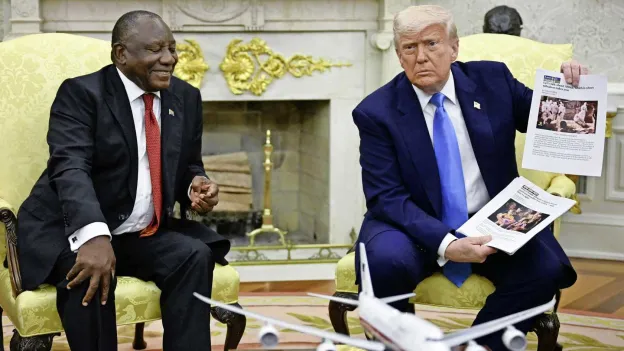 South African President's Visit to Trump in Oval Office Ends in Clash Over Farm Murders