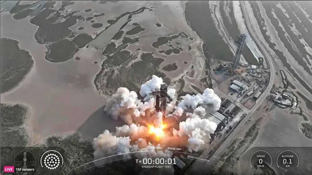 SpaceX Starship Loses Control and Booster Explodes After Launch