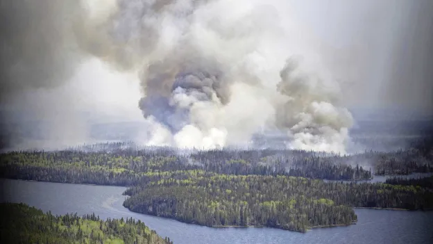 Thousands Flee as Wildfires in Canada Force Evacuations and State of Emergency Declared