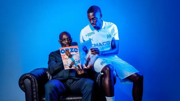 Timothy Weah Recreates Father's Magazine Cover After Signing with Marseille