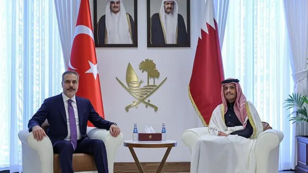 Turkish Foreign Minister Hakan Fidan Meets with Qatari Counterpart Al Sani