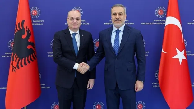 Turkish Foreign Minister Hakan Fidan Met with Albanian Counterpart