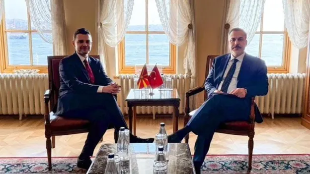 Turkish Foreign Minister Hakan Fidan Met with Macedonian Counterpart