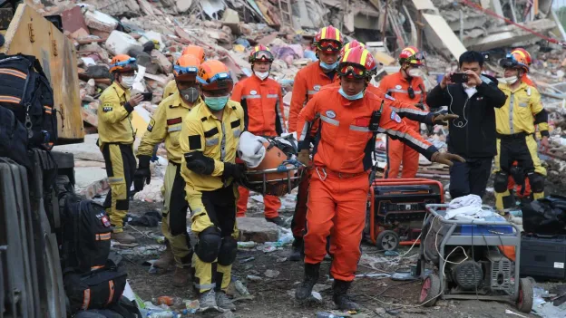 Woman Rescued After 60 Hours Under Rubble in Myanmar Hotel