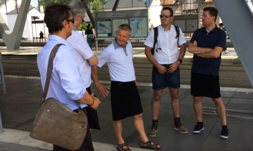 Overheated French Male Bus Drivers Don Skirts in Defiance of Dress Code
